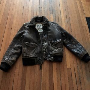 RUEHL MEN LEATHER JACKET